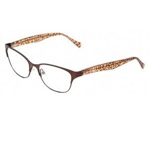 Lucky Brand L505 Cat eye prescription Glasses Brown cheetah  52 mm